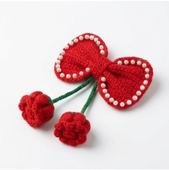 Handmade Crochet Ladies Hair Bow – Elegant & Eco-Friendly Hair Accessory - Image 3